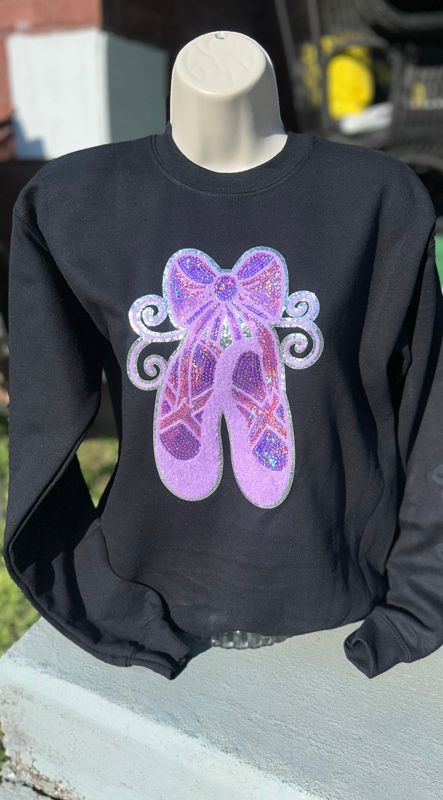 Chenille Ballet Shoe sweatshirt