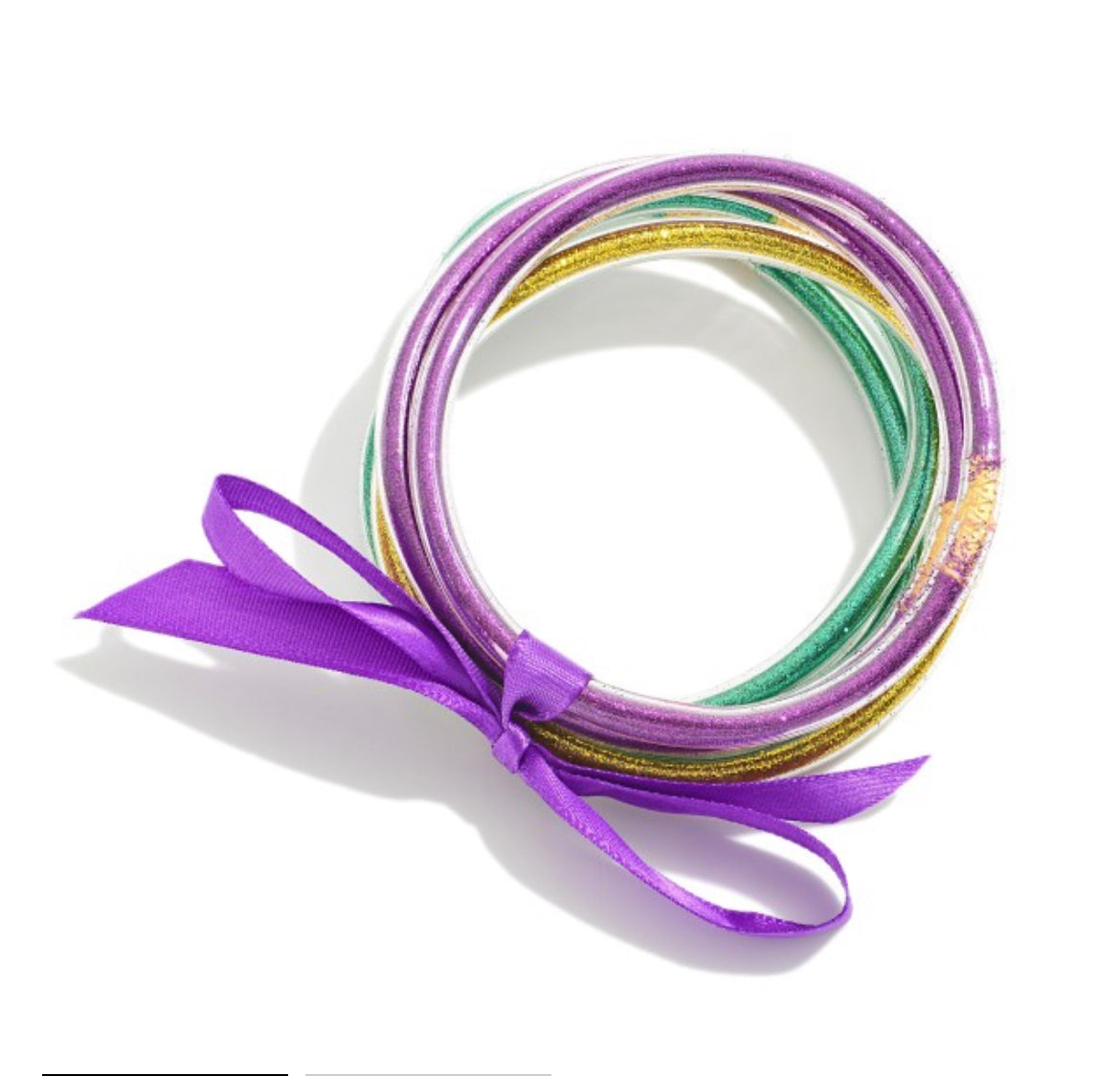 Mardi Gras Gel bracelets