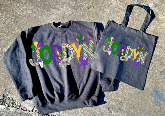 Personalized Mardi Gras set