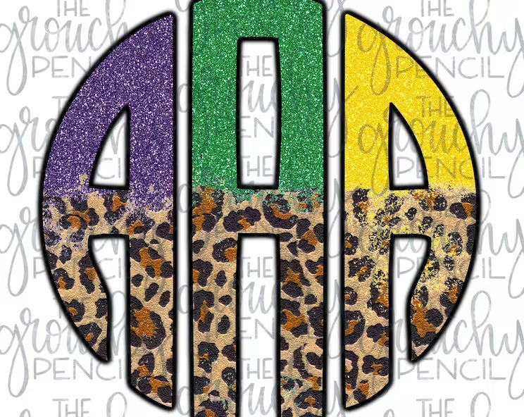 Mardi Gras Initials